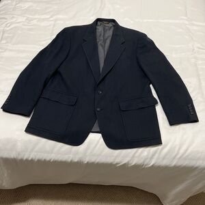 Vintage John Weitz Navy Wool USA Union Made Blazer Sport Jacket Mens XL